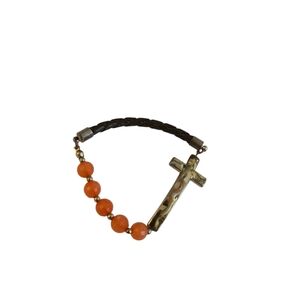 Beaded Stretch Cross Bracelet
